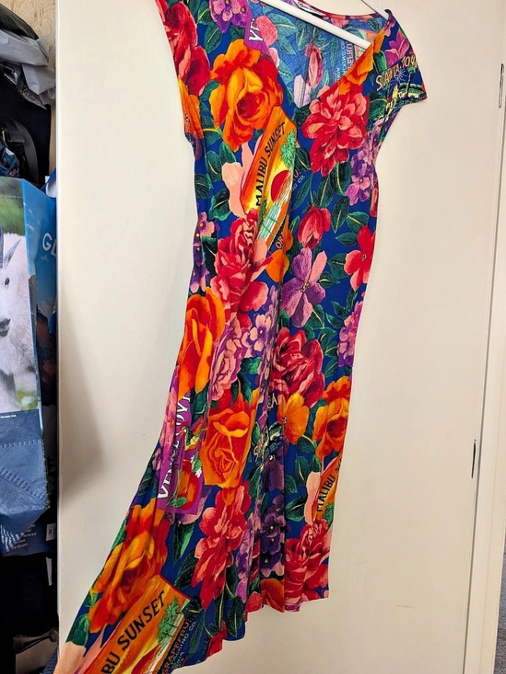 Jams World Retro Patchwork Santa Monica Print Sherry Dress in Size XL